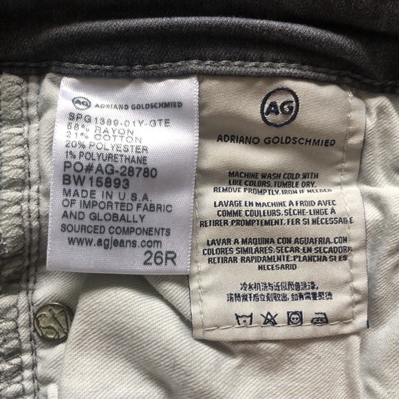 AG Adriano Goldschmidt The Legging Ankle Super Skinny Ankle Jeans Size 26 - Picture 11 of 12